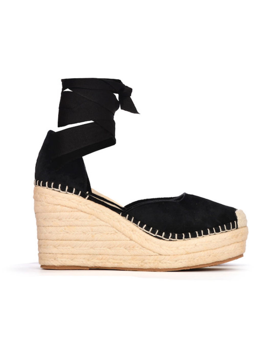 Black Low Espadrille Sandals